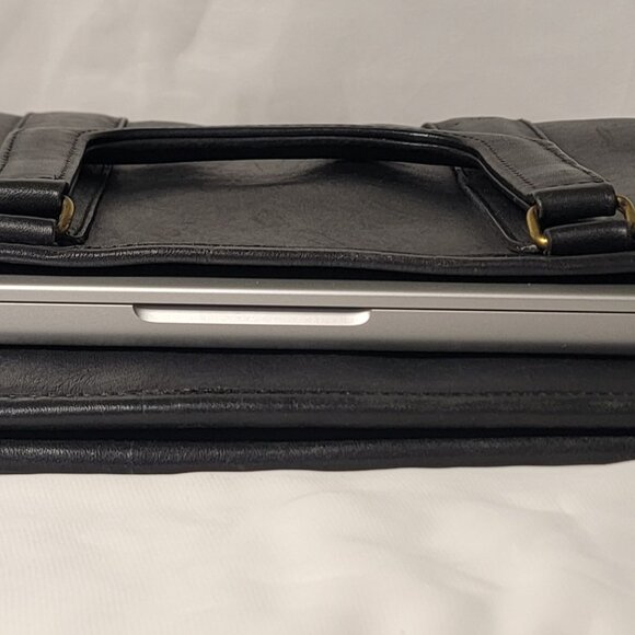 Vintage Coach Embassy Briefcase Black Leather 1990s Made in USA – BLL Embossed - Picture 5 of 6